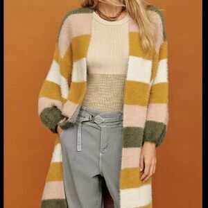 Anthropologie x Do Everything in Love Cozy Striped Duster Kimono